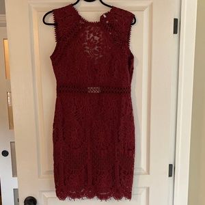 Burgundy Lace Dress